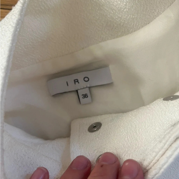 IRO Hollie Bomber Jacket White | 36 Fr / Small US - Picture 3 of 6